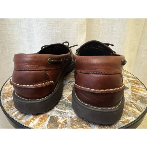 Restored Vintage L.L. Bean Leather Blucher Moccasins Men’s 9.5 D Lug Sole USA - Picture 10 of 14